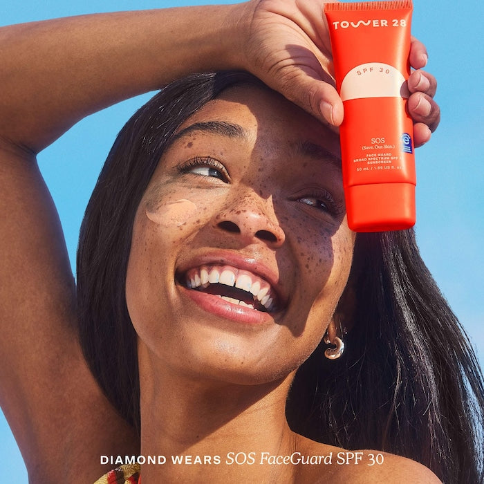 Protector solar SOS FaceGuard SPF 30 Mineral Sunscreen de Tower 28