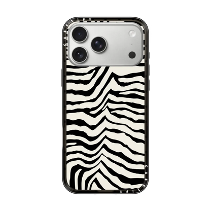 Iphone Case  de CASETiFY Zebra Stripe – Back to Black impact