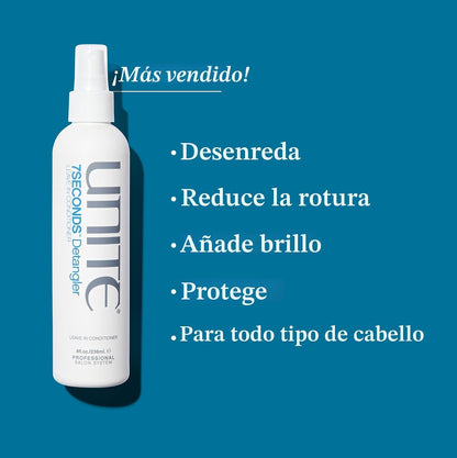 UNITE Hair 7SECONDS Detangler Leave-In Conditioner Spray para Frizz Control & Heat Protection