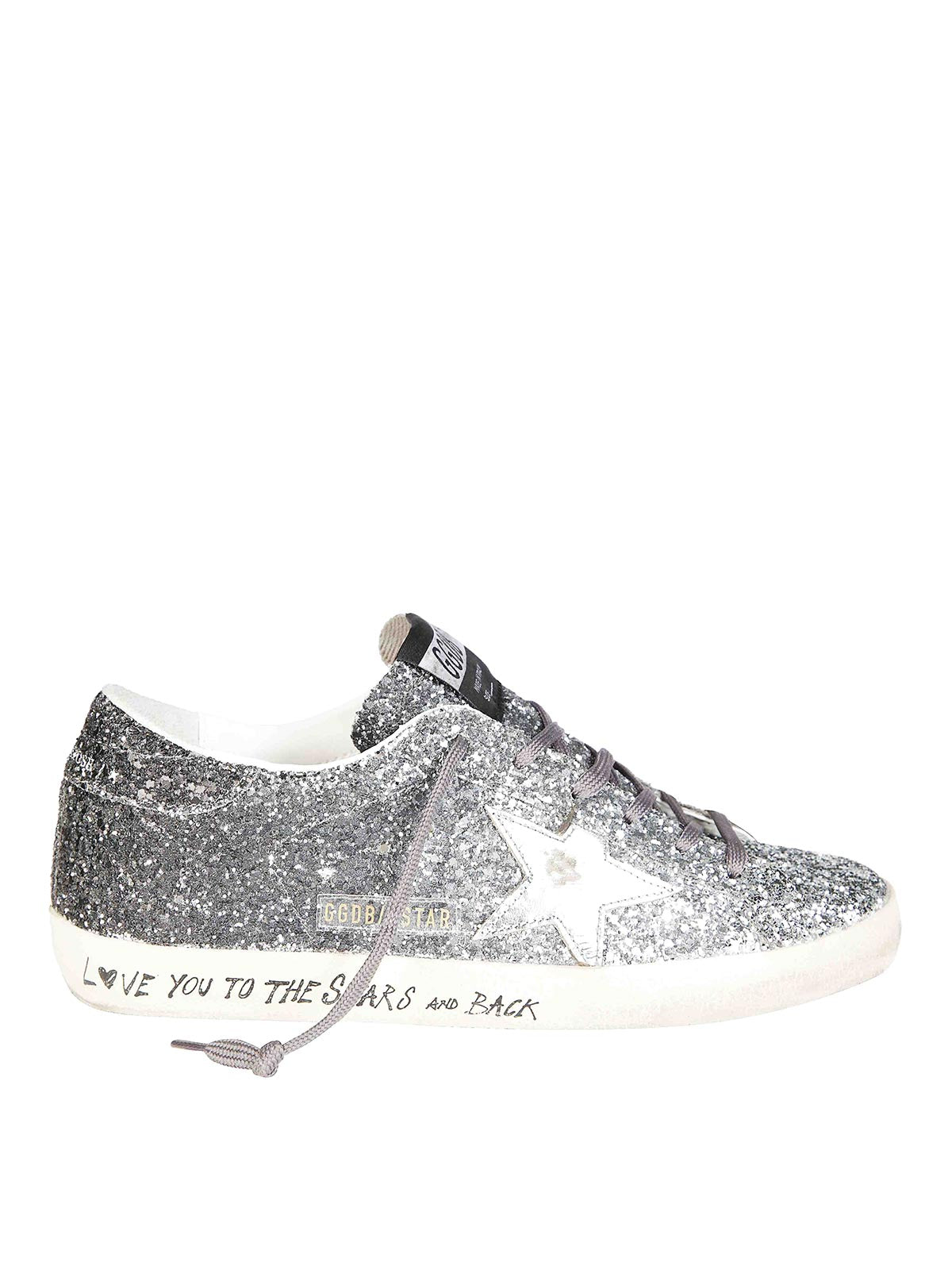 Zapatos superstar classic with list glitter de Golden Goose