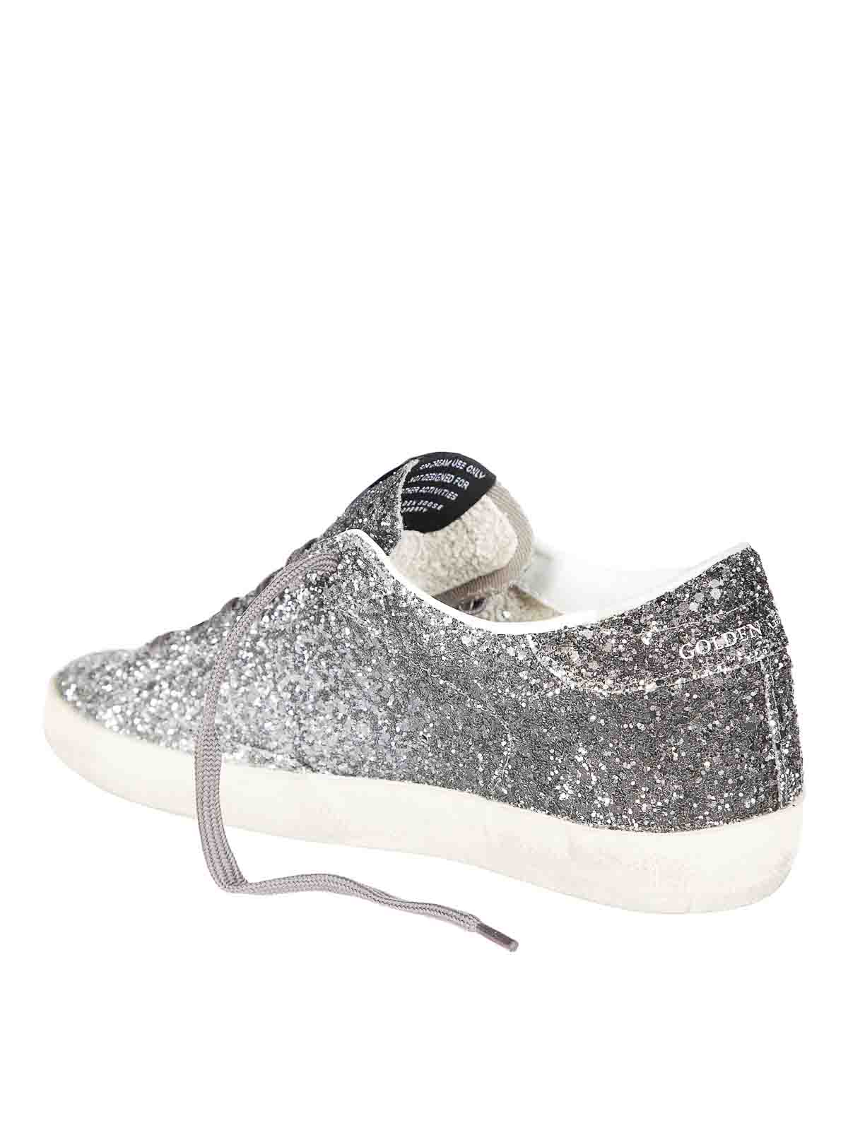 Zapatos superstar classic with list glitter de Golden Goose