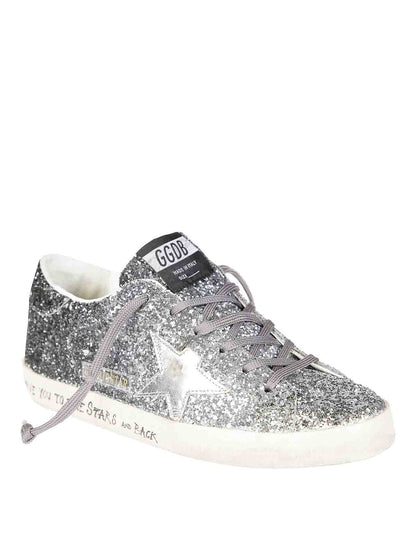 Zapatos superstar classic with list glitter de Golden Goose