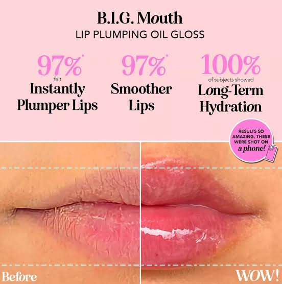Lip plumping oil gloss big mouth de polite society