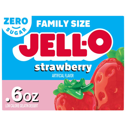 jell-o sabor fresa family size zero sugar