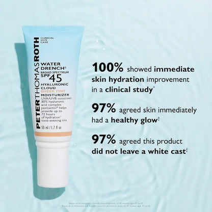 tinta facial  Water Drench Broad Spectrum SPF 45 de Peter Thomas Roth