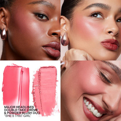 Mini Major Headlines Double-Take Crème & Powder Blush Duo de Patrick Ta